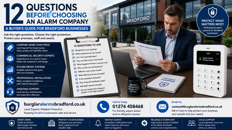 Choosing a Burglar Alarm Company in Bradford